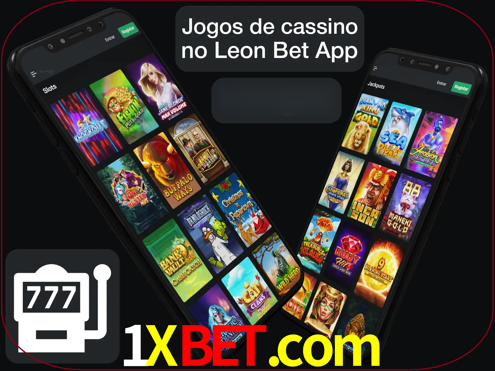 Escolha quais jogos de cassino jogar no app.