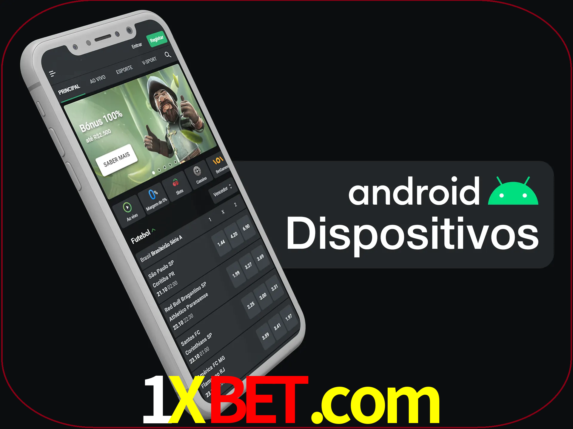 O aplicativo suporta a maioria de todos os dispositivos Android.